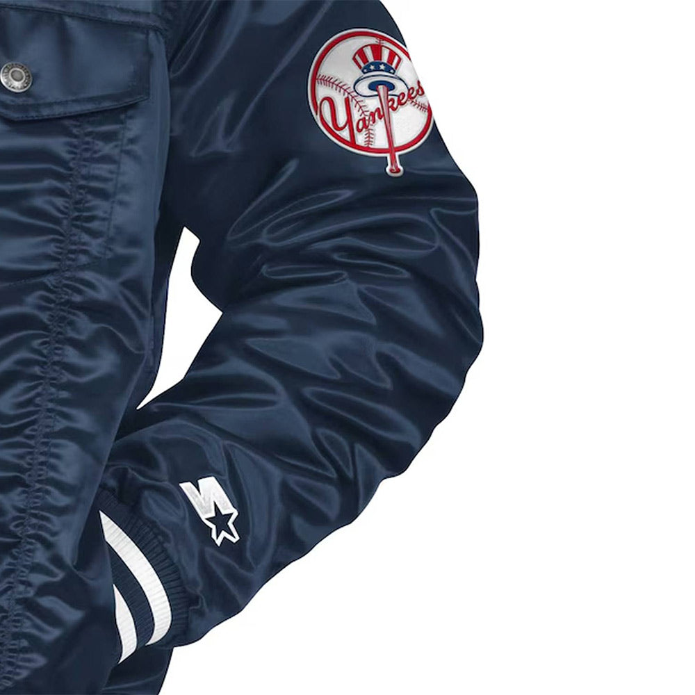 New York Yankees Navy Silver Tab Trucker Jacket