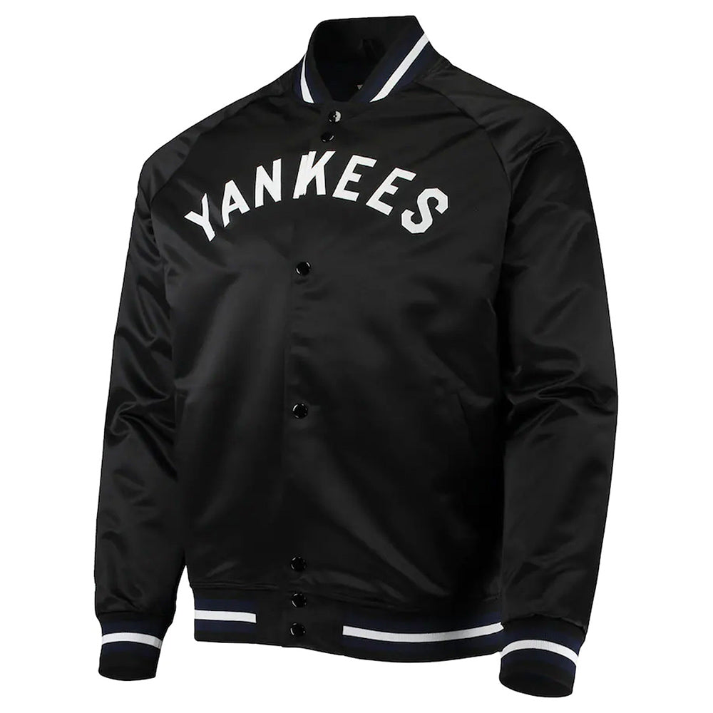 Slider NY Yankees Varsity Gray Satin Jacket