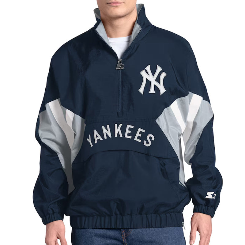 NY Yankees Cooperstown Chief Navy Half-Zip Pullover