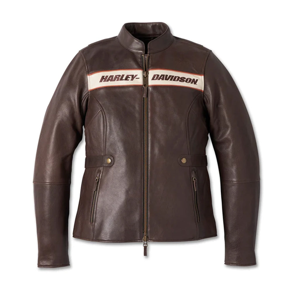 Harley-Davidson Women's Victory Lane Black Leather Riding Jacket