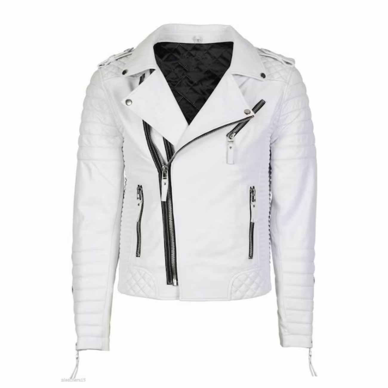 Mens White Best Leather Motorcycle Jacket Leather Outlet