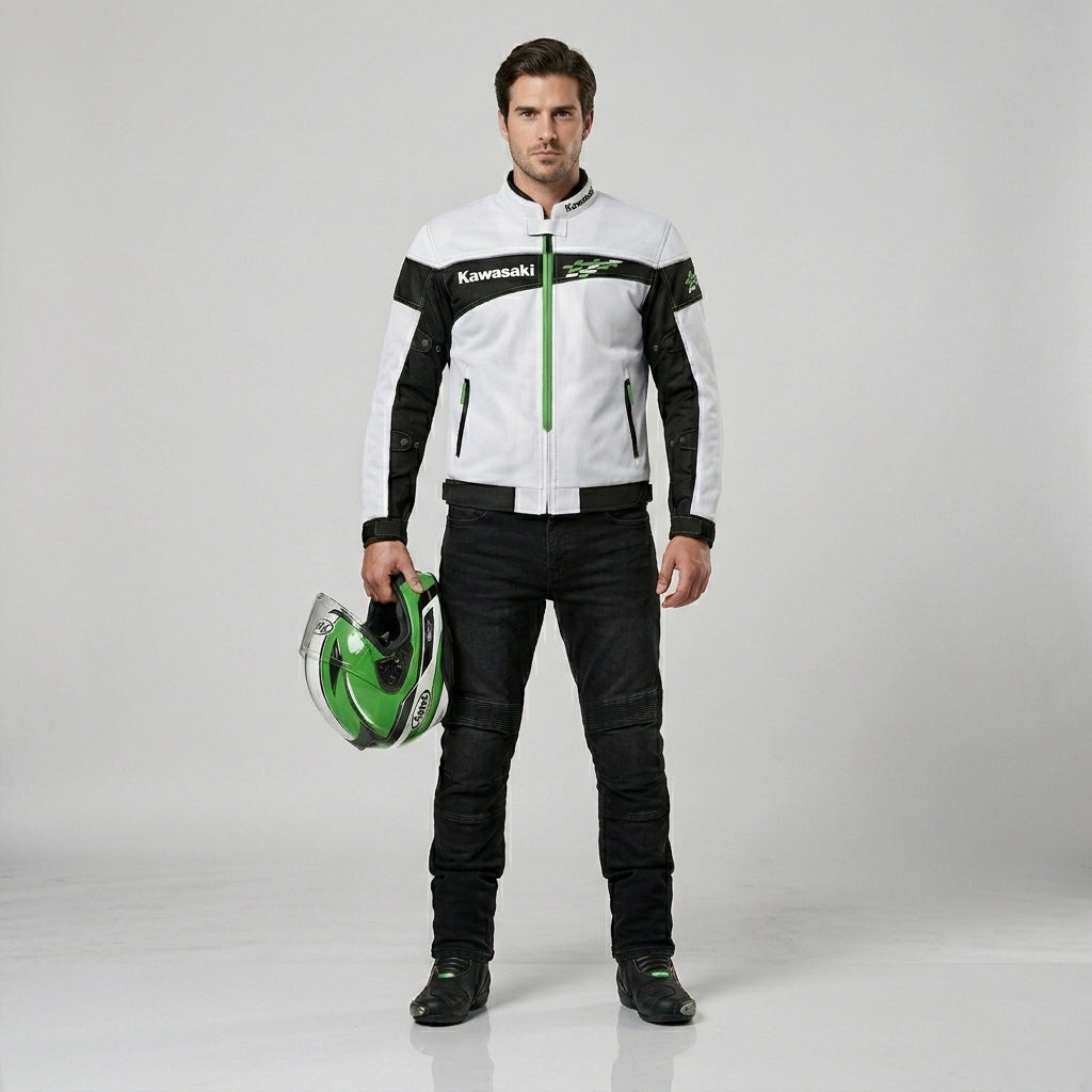Kawasaki Racing Motorcycle Jacket – Men’s Sport Rider Edition