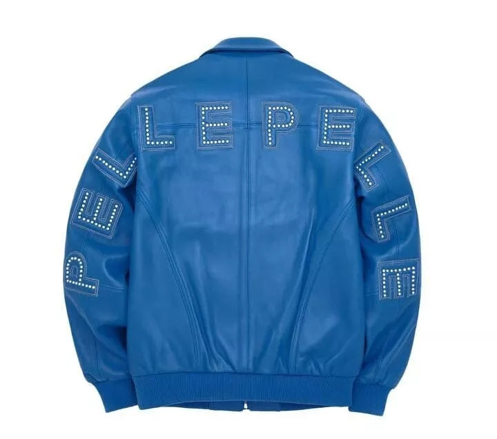 Pelle Pelle Blue Bomber leather Jacket