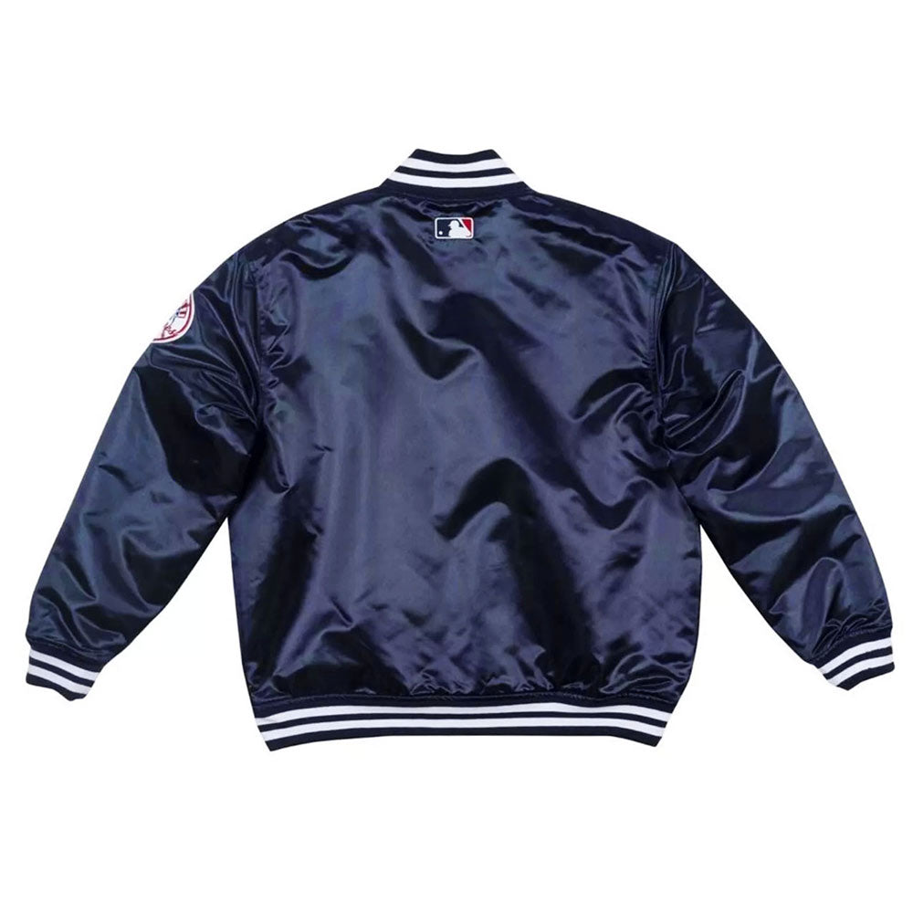 New York Yankees Joe Torre Bomber Satin Jacket Navy Blue