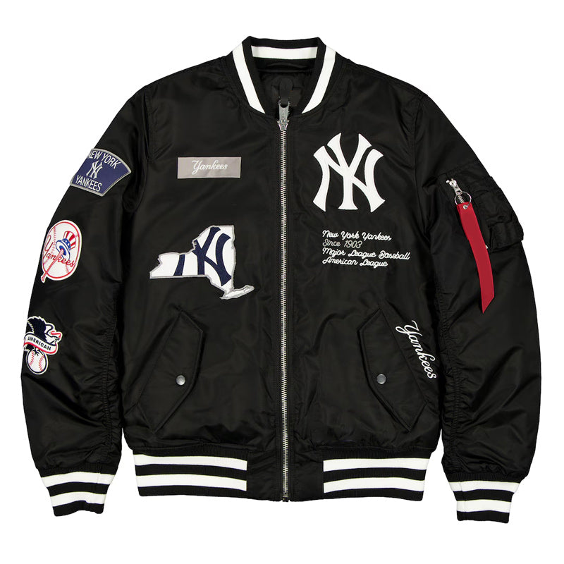 new-york-yankees-full-zip-black-bomber-jacket