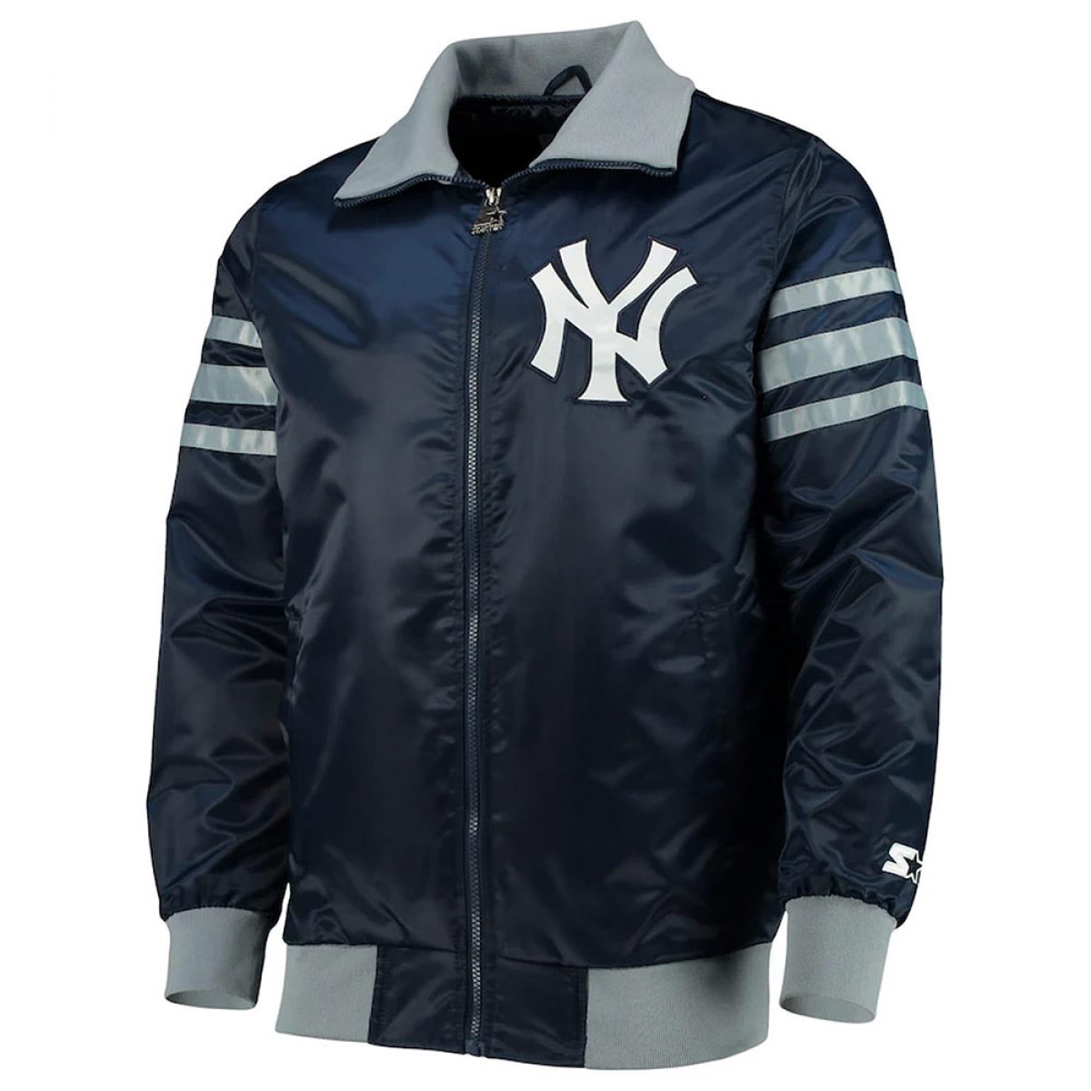 The Captain II New York Yankees Navy Blue Satin Jacket