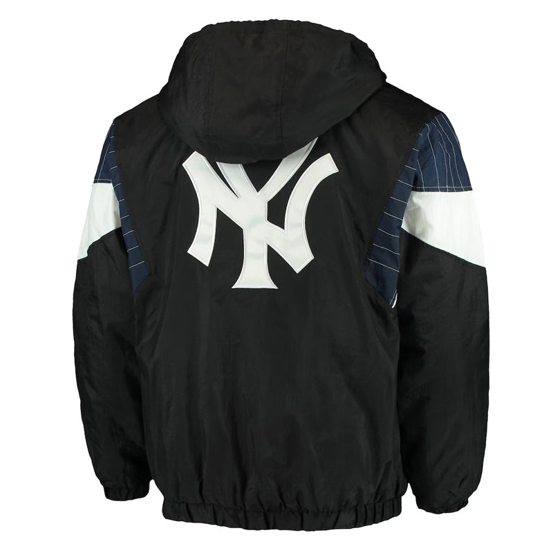 New York Yankees Blackout Breakaway Anorak Hooded Jacket Half-Zip